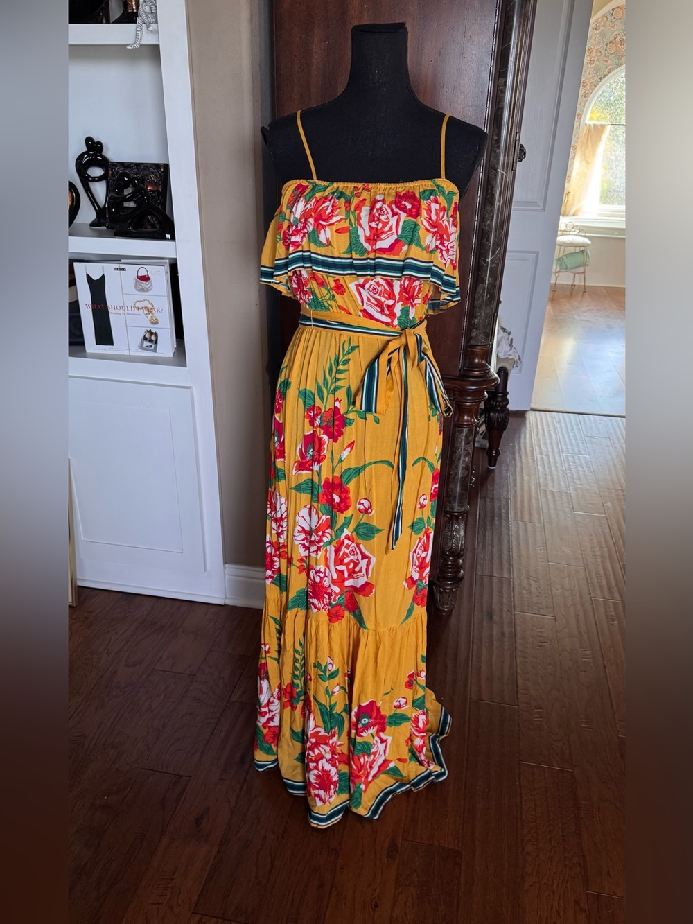 Flying Tomato Mustard Yellow Floral Maxi Dress